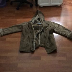 Liz Claiborne jacket Xl with hood brown